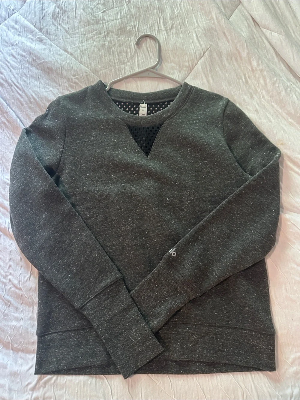 Alo Yoga Women’s Dark Heather Gray Pullover Sweater Small